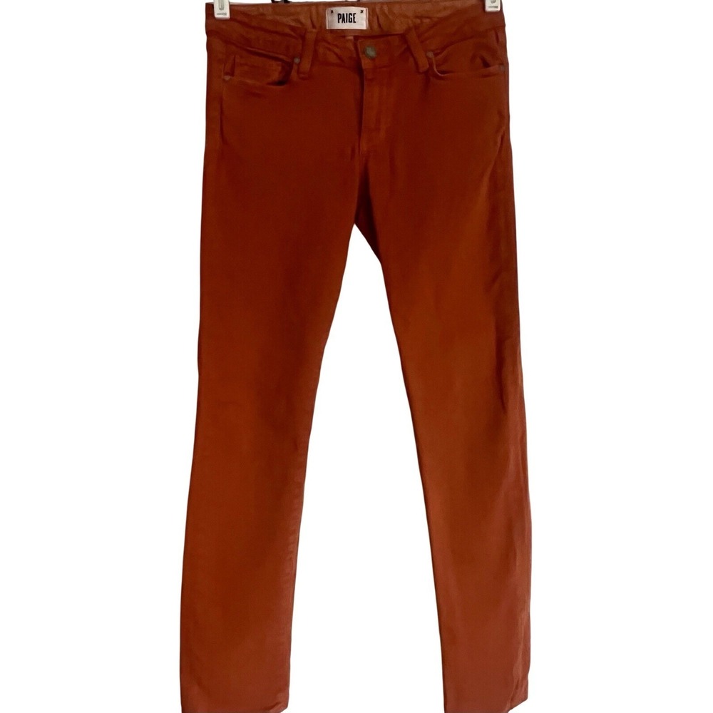 Paige Skinny‎ Jeans Womens 27 Burnt Orange Rust Denim Slim Fit Fall Made in USA